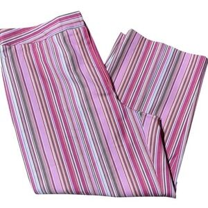 Koret Womens Pink Striped Straight Leg Career Pants Size 8 K3073065M
